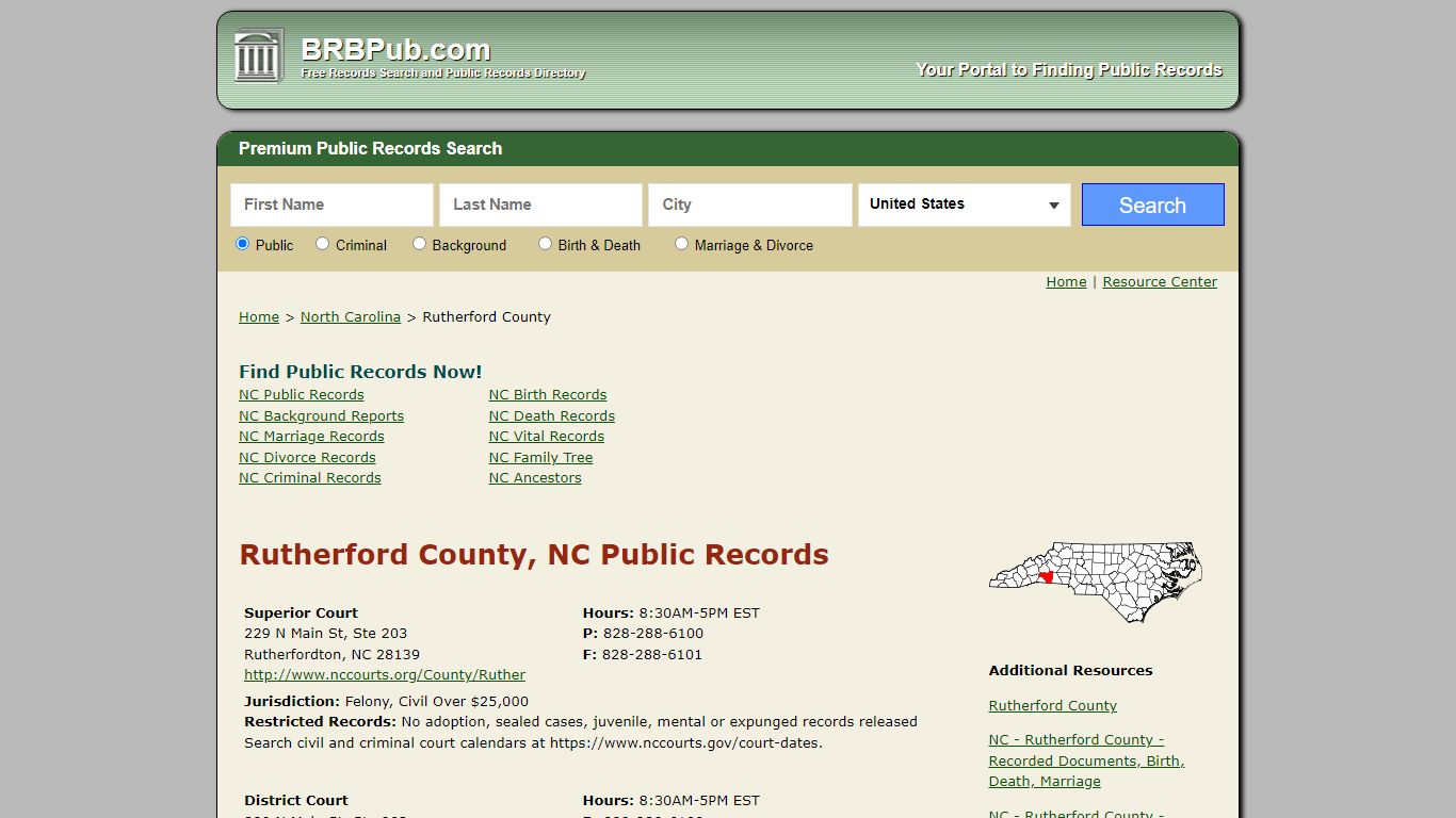 Rutherford County Public Records | Search North Carolina ...